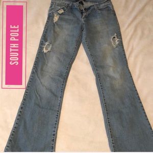 South Pole distressed bootcut denim jeans sz11 Jr